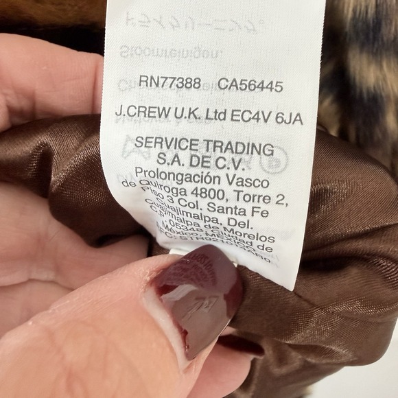 NWT J Crew JCrew Faux Fur Leopard Print Coat Spotted WQ2505 Jacket XS - Picture 8 of 12